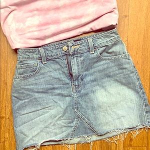 Hollister High Rise Jean Skirt Size 3 w26